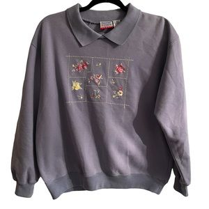 Vintage collared sweatshirt